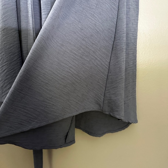 Collared Blue Button Up Dress - Picture 4 of 6